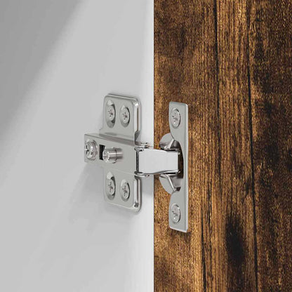 Hanging Cabinet 2 pcs Smoked Oak and White 60 x 31 x 40 cm