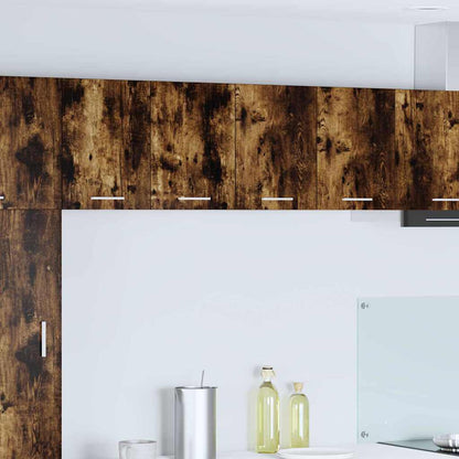 Hanging Cabinet 2 pcs Smoked Oak and White 60 x 31 x 40 cm