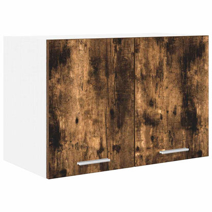Hanging Cabinet 2 pcs Smoked Oak and White 60 x 31 x 40 cm