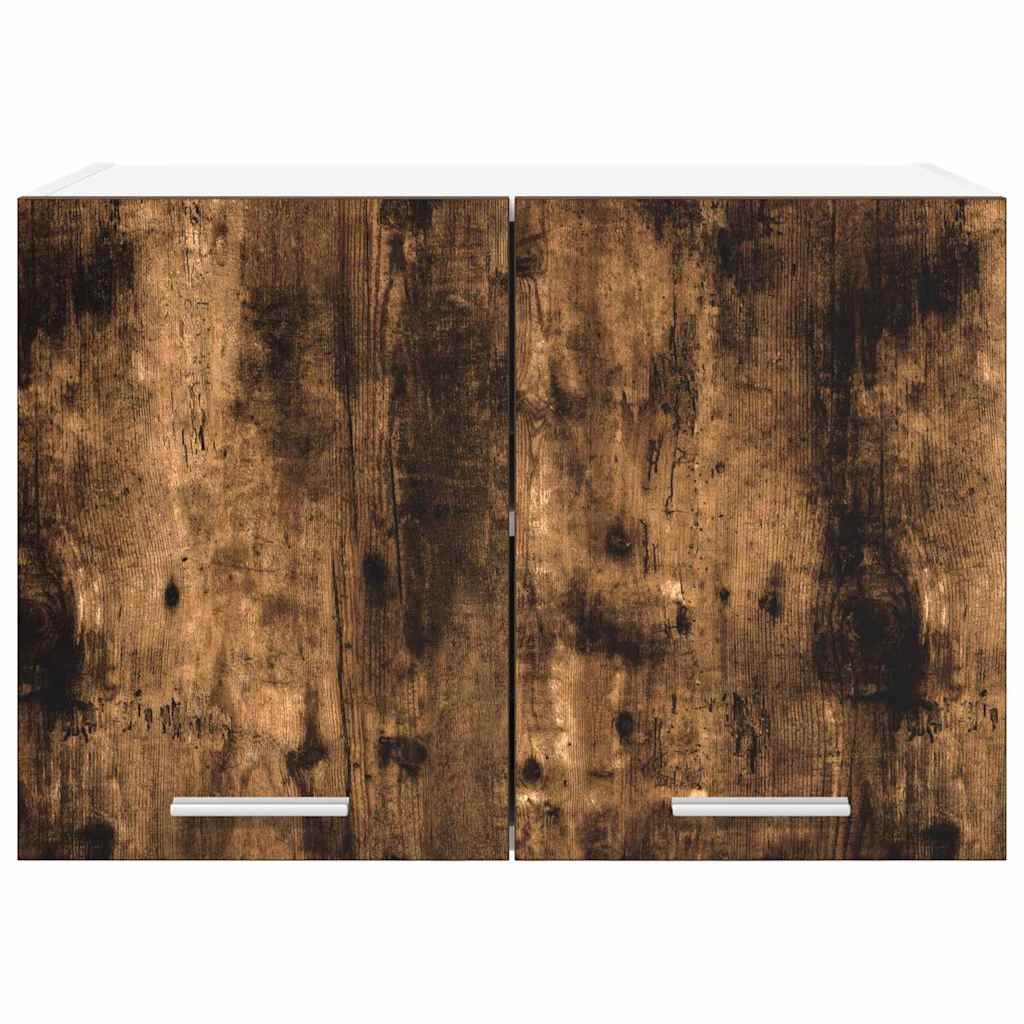 Hanging Cabinet 2 pcs Smoked Oak and White 60 x 31 x 40 cm