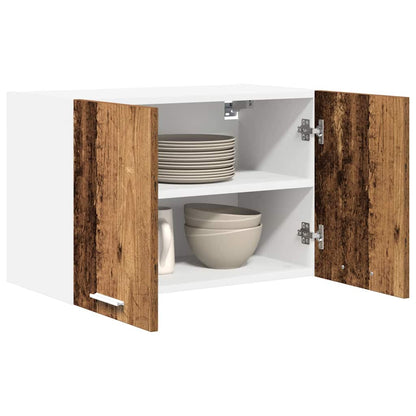 Hanging Cabinet with Storage Old Wood and White 60 x 31 x 40 cm