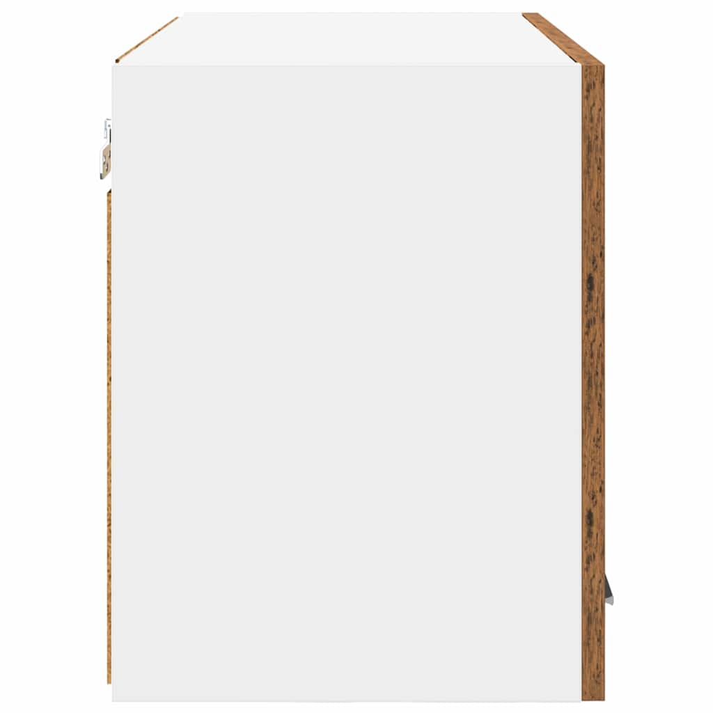 Hanging Cabinet with Storage Old Wood and White 60 x 31 x 40 cm
