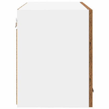 Hanging Cabinet with Storage Old Wood and White 60 x 31 x 40 cm