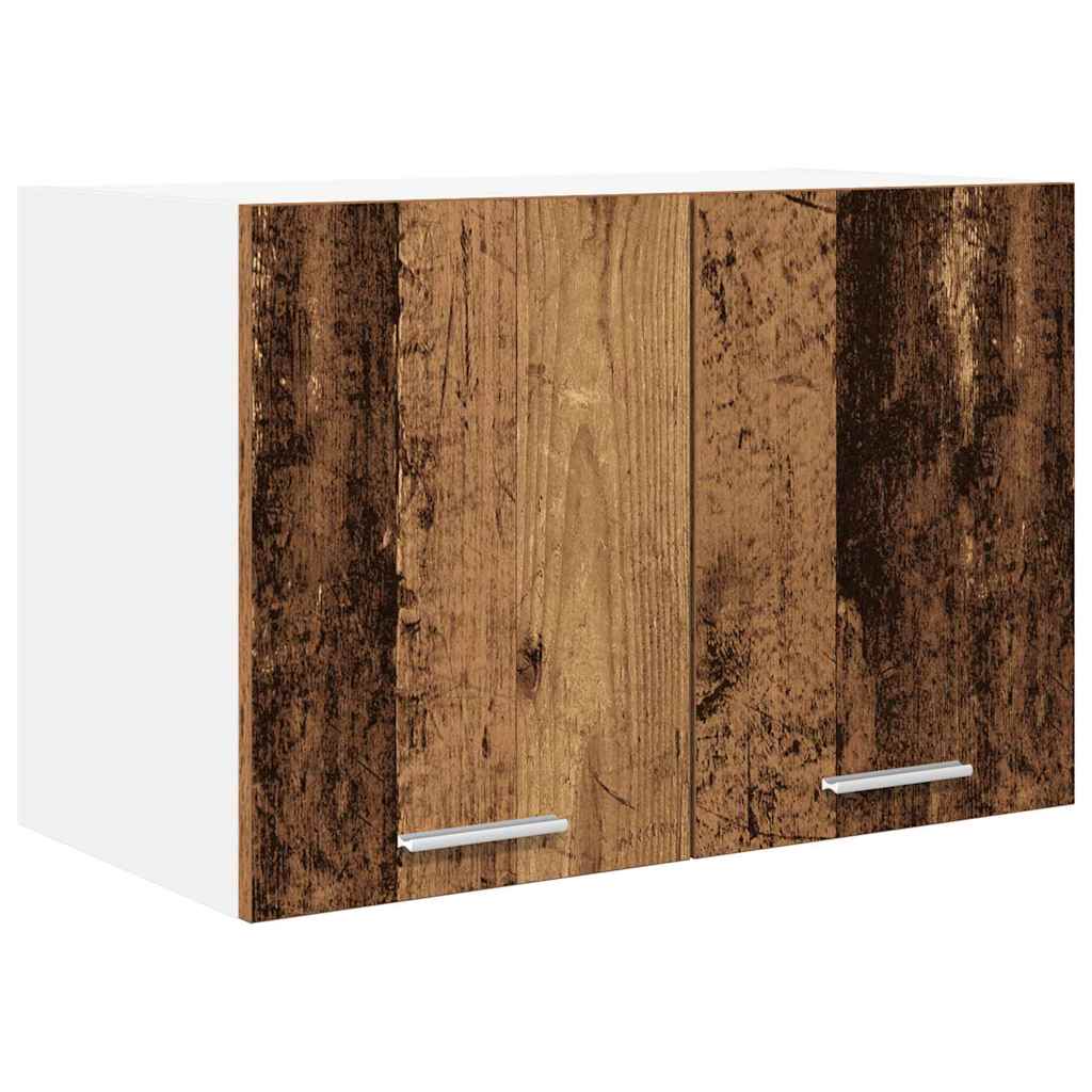Hanging Cabinet 2 pcs Old Wood and White 60 x 31 x 40 cm