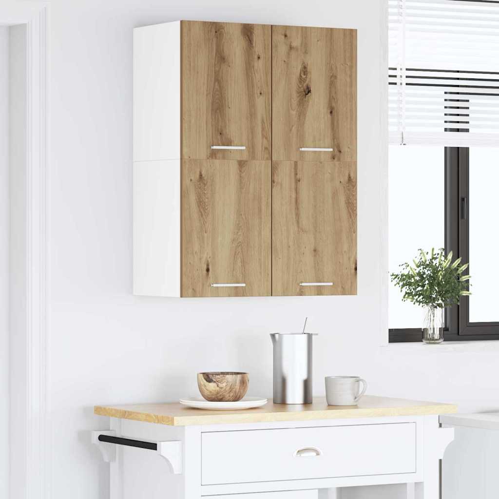 Hanging Cabinet Artisan Oak and White 60 x 31 x 40 cm