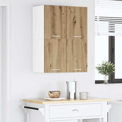 Hanging Cabinet Artisan Oak and White 60 x 31 x 40 cm