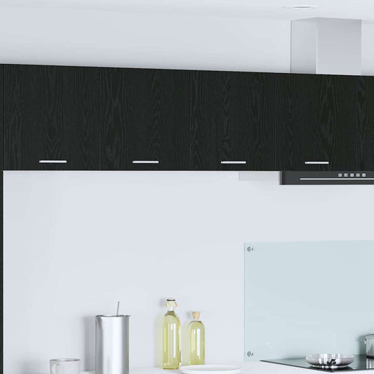 Hanging Cabinet Black Oak 80 x 31 x 40 cm Engineered Wood