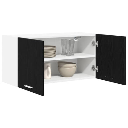 Hanging Cabinet Black Oak 80 x 31 x 40 cm Engineered Wood