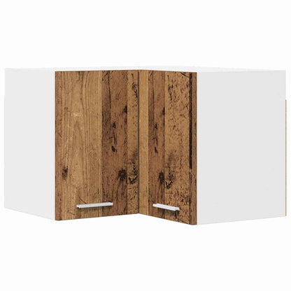 Hanging Cabinet with Storage Old Wood and White 57 x 57 x 40 cm