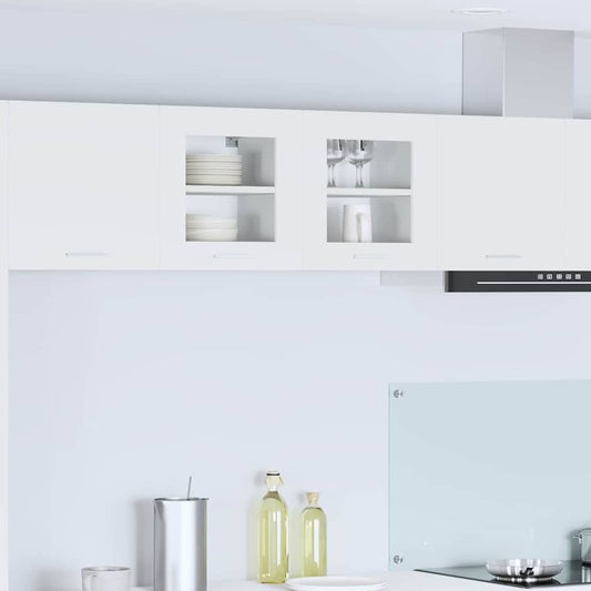 Hanging Cabinet 2 pcs White Engineered Wood