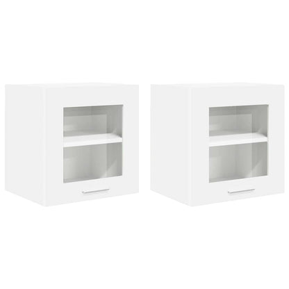 Hanging Cabinet 2 pcs White 40 x 31 x 40 cm Engineered Wood