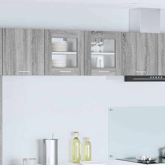 Hanging Cabinet 2 pcs Grey Sonoma Engineered Wood
