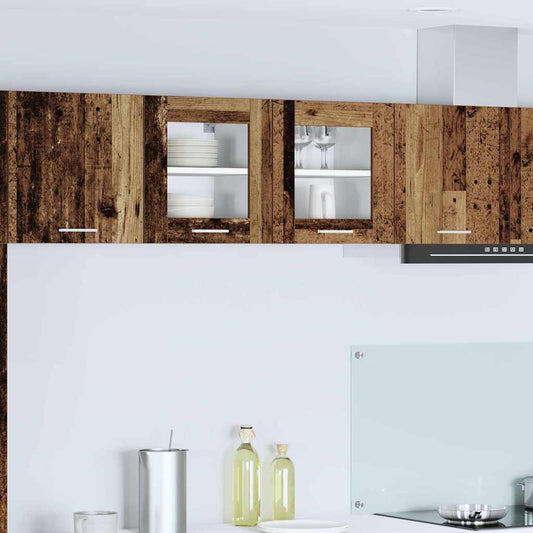 Hanging Cabinet 2 pcs Old Wood Engineered Wood