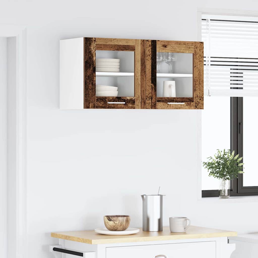 Hanging Cabinet 2 pcs Old Wood 40 x 31 x 40 cm Engineered Wood