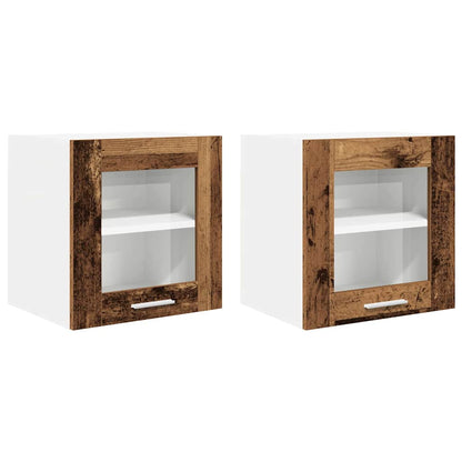 Hanging Cabinet 2 pcs Old Wood 40 x 31 x 40 cm Engineered Wood