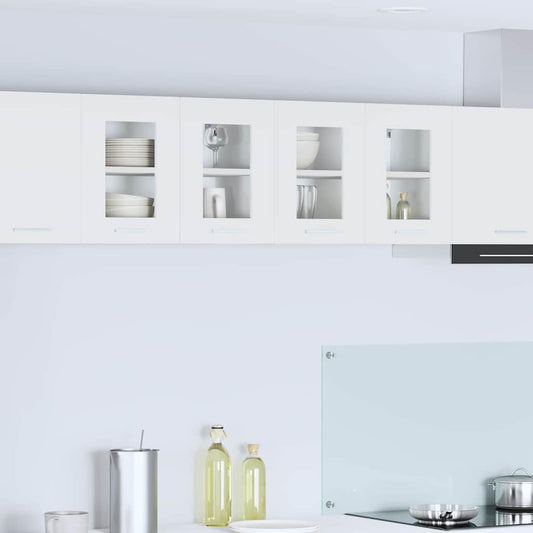 Hanging Cabinet 2 pcs White Engineered Wood