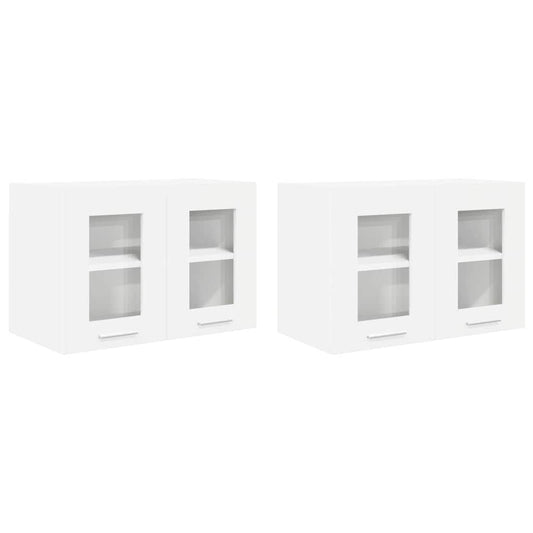 Hanging Cabinet 2 pcs White Engineered Wood
