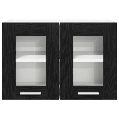 Hanging Cabinet 2 pcs Black Oak 60 x 31 x 40 cm Engineered Wood
