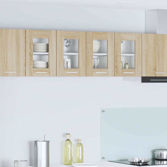 Hanging Cabinet 2 pcs Sonoma Oak Engineered Wood