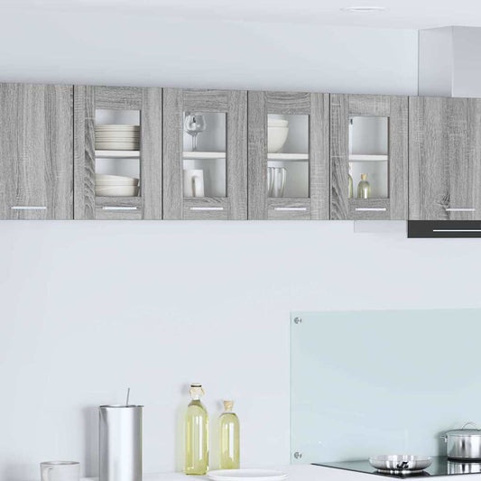 Hanging Cabinet 2 pcs Grey Sonoma Engineered Wood