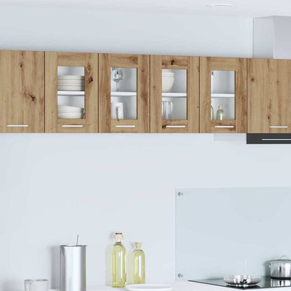 Hanging Cabinet Riga 2 pcs Artisan Oak 60 x 31 x 40 cm