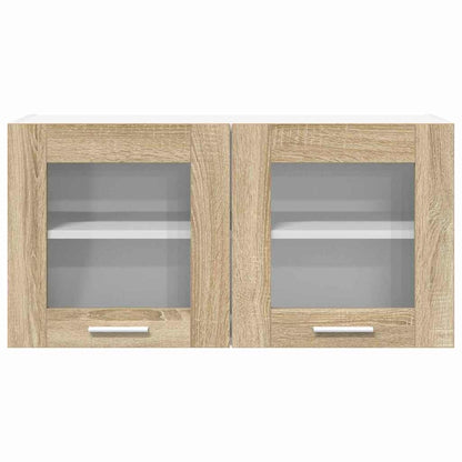 Hanging Cabinet Sonoma Oak and White 80 x 31 x 40 cm