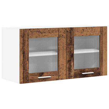 Hanging Cabinet with Storage Old Wood and White 80 x 31 x 40 cm