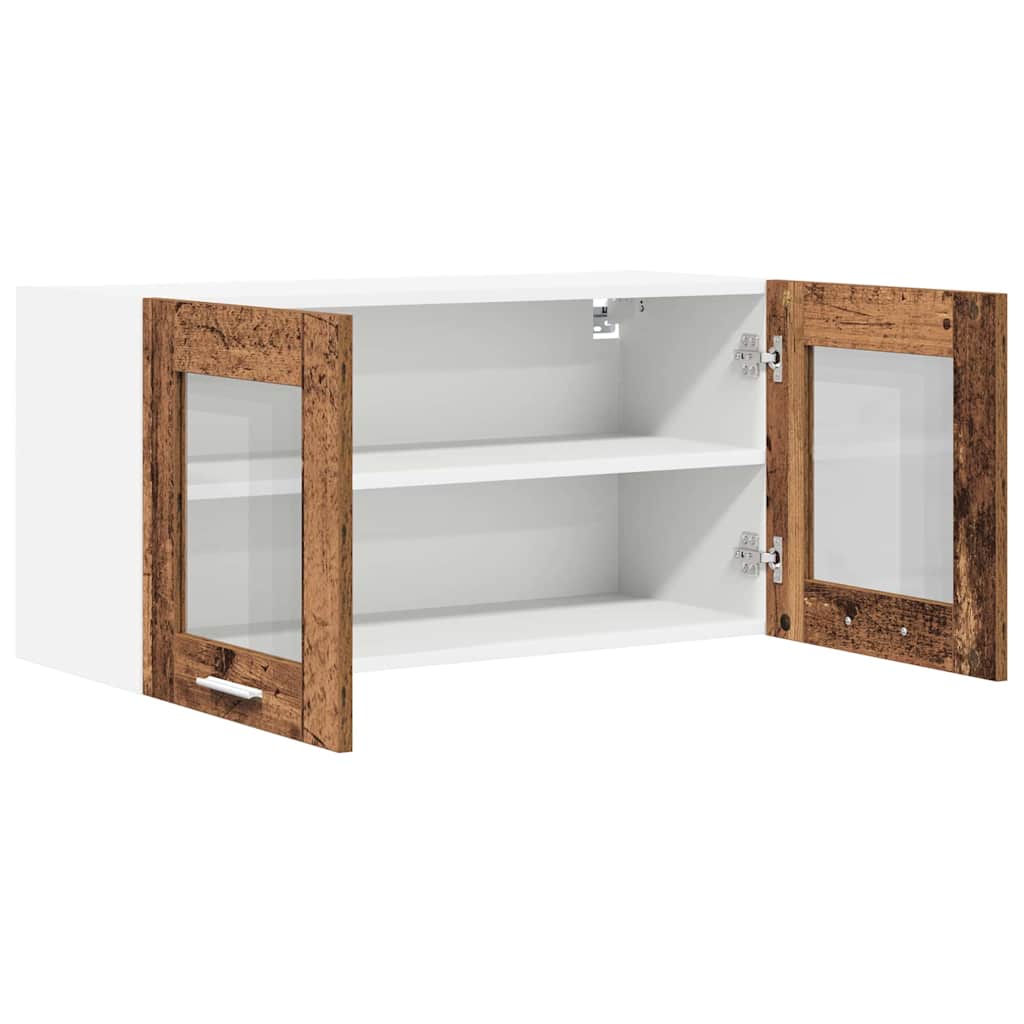Hanging Cabinet with Storage Old Wood and White 80 x 31 x 40 cm