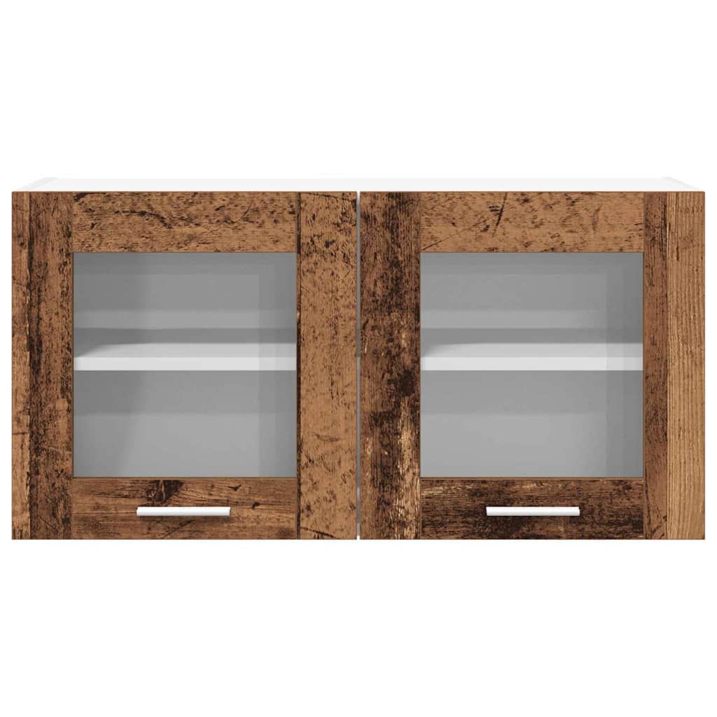 Hanging Cabinet with Storage Old Wood and White 80 x 31 x 40 cm