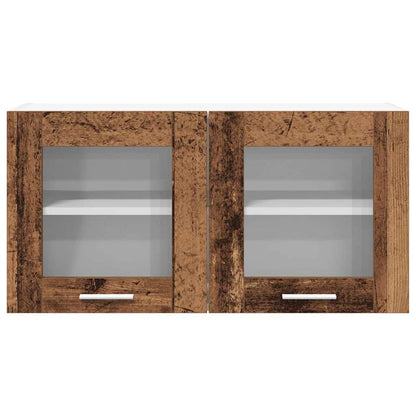 Hanging Cabinet with Storage Old Wood and White 80 x 31 x 40 cm