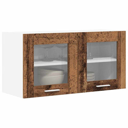 Hanging Cabinet with Storage Old Wood and White 80 x 31 x 40 cm