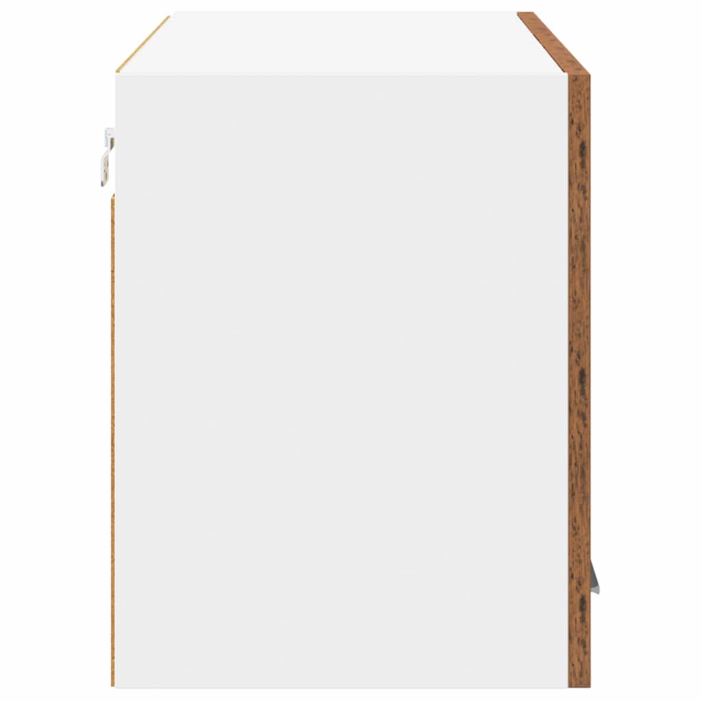 Hanging Cabinet with Storage Old Wood and White 80 x 31 x 40 cm