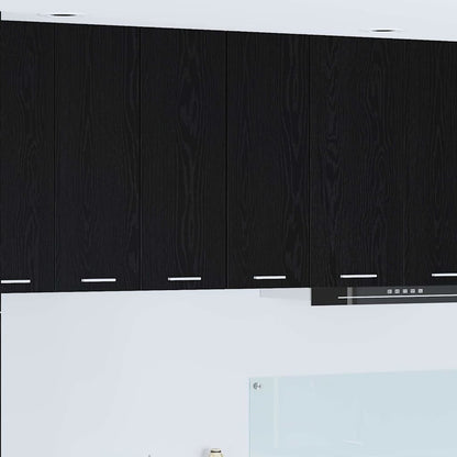 Hanging Cabinet 2 pcs Black Oak and White 30 x 31 x 80 cm