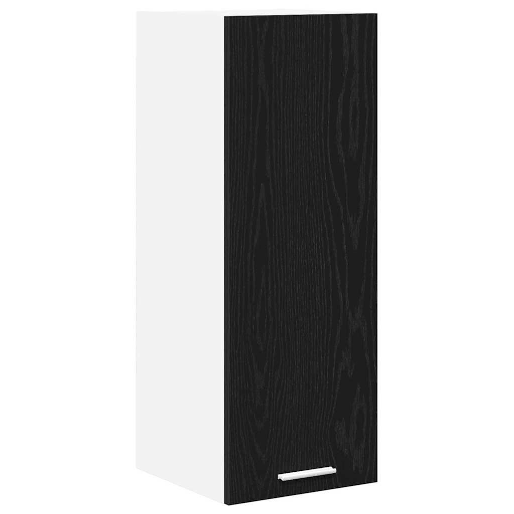 Hanging Cabinet 2 pcs Black Oak and White 30 x 31 x 80 cm