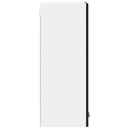 Hanging Cabinet 2 pcs Black Oak and White 30 x 31 x 80 cm