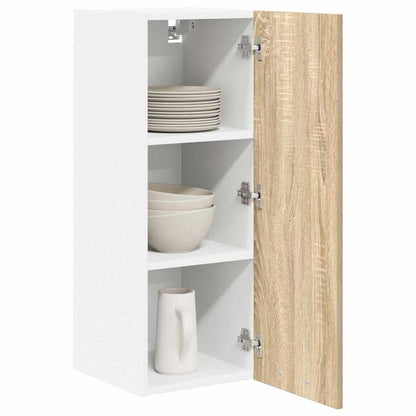 Hanging Cabinet Sonoma Oak and White 30 x 31 x 80 cm