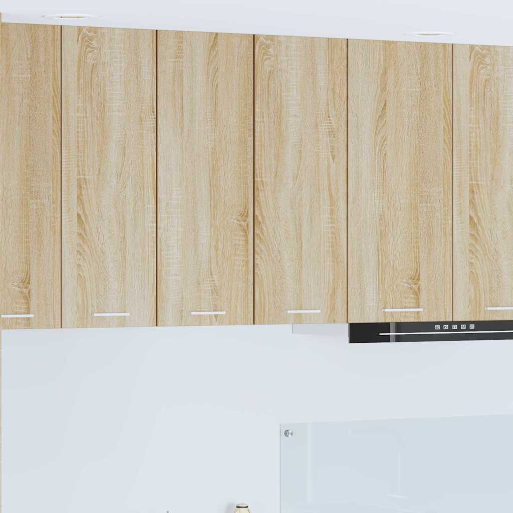 Hanging Cabinet 2 pcs Sonoma Oak and White 30 x 31 x 80 cm