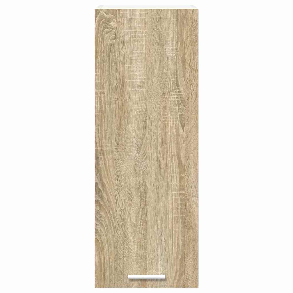 Hanging Cabinet 2 pcs Sonoma Oak and White 30 x 31 x 80 cm