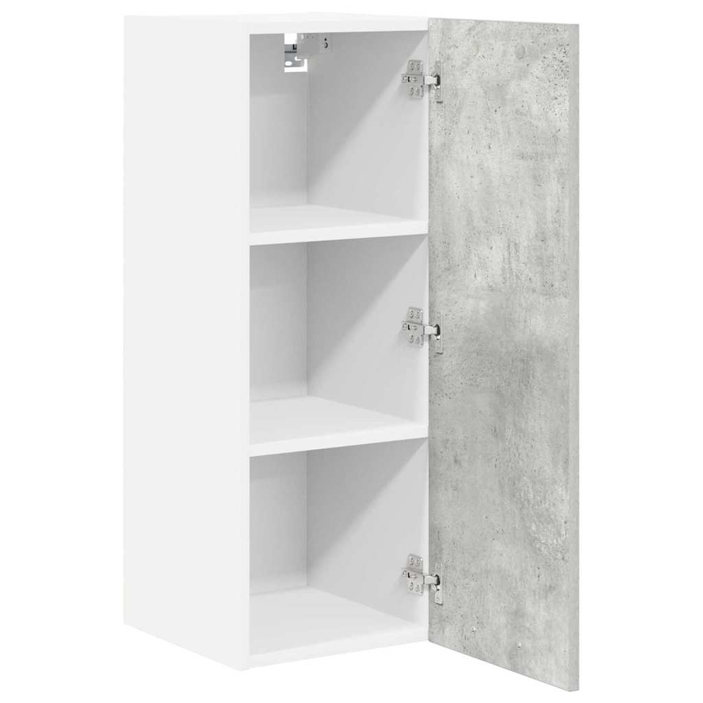 Hanging Cabinet Concrete Grey and White 30 x 31 x 80 cm