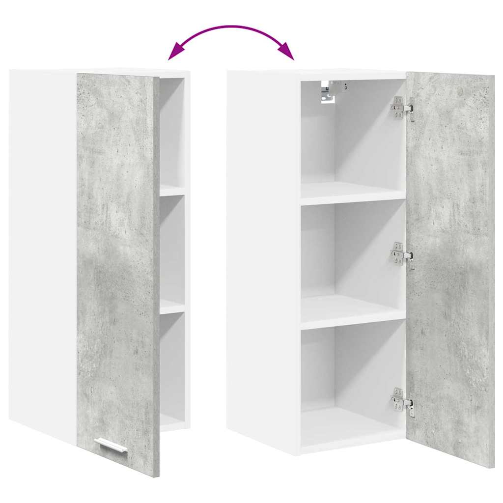 Hanging Cabinet Concrete Grey and White 30 x 31 x 80 cm