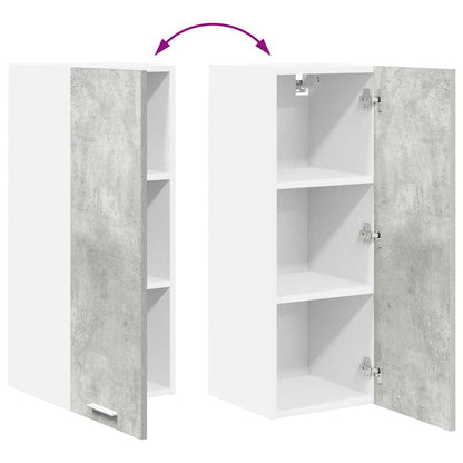 Hanging Cabinet Concrete Grey and White 30 x 31 x 80 cm