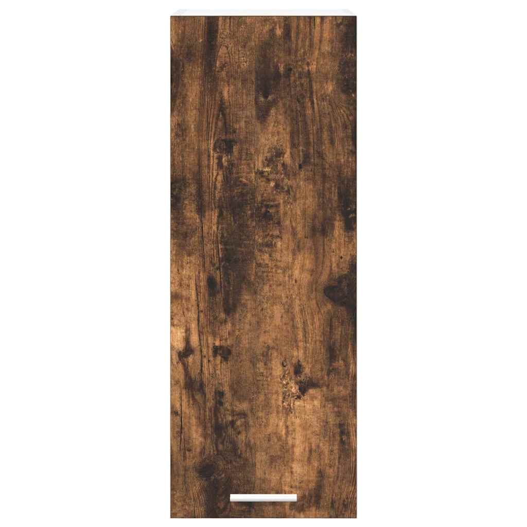 Hanging Cabinet Riga 2 pcs Smoked Oak and White 30 x 31 x 80 cm
