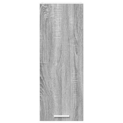 Hanging Cabinet with Door Grey Sonoma and White 30 x 31 x 80 cm