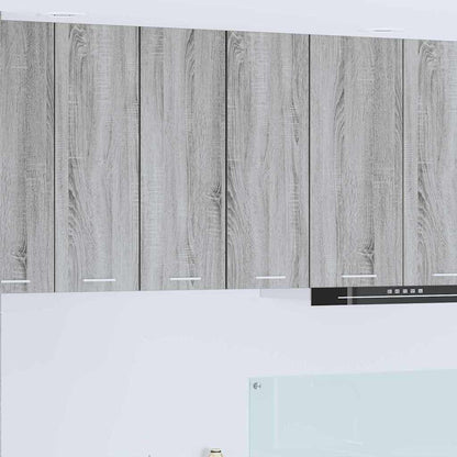 Hanging Cabinet 2 pcs Grey Sonoma and White 30 x 31 x 80 cm