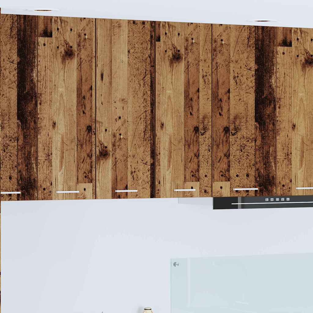 Hanging Cabinet with Storage Old Wood and White 30 x 31 x 80 cm