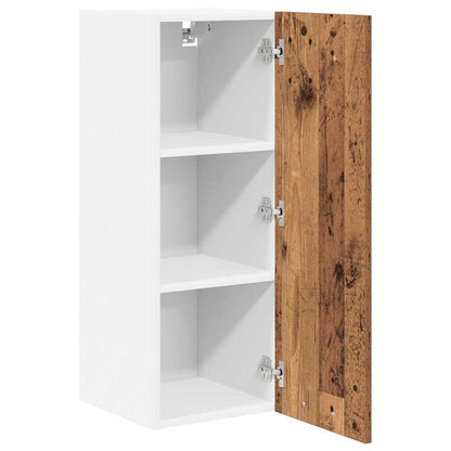 Hanging Cabinet with Storage Old Wood and White 30 x 31 x 80 cm