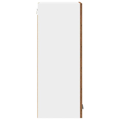 Hanging Cabinet with Storage Old Wood and White 30 x 31 x 80 cm