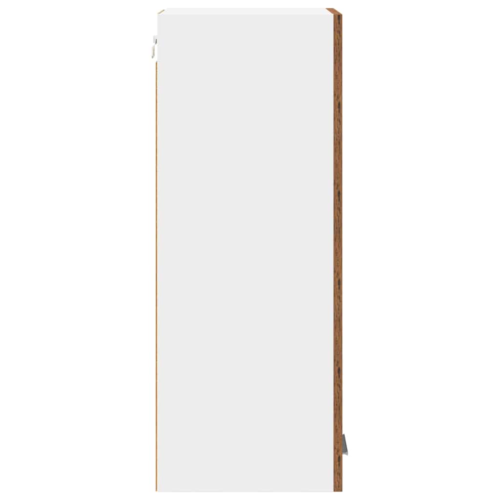 Hanging Cabinet 2 pcs Old Wood and White 30 x 31 x 80 cm