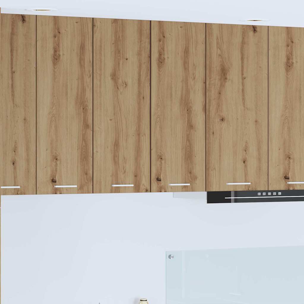 Hanging Cabinet with Door Artisan Oak and White 30 x 31 x 80 cm