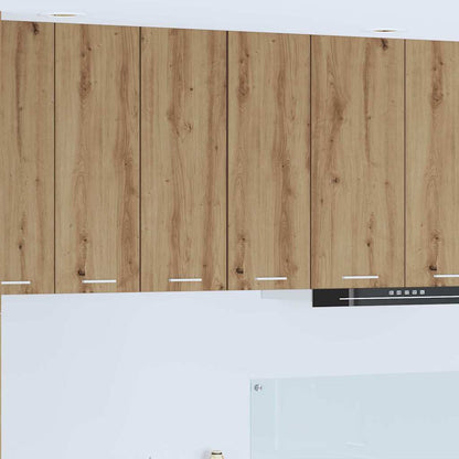 Hanging Cabinet with Door Artisan Oak and White 30 x 31 x 80 cm